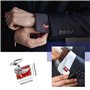 OTOTEC Paire de Boutons de Manchette en Cristal Rouge Mode Chemise Classique Manches Lien de Manchette Bijoux Délicat pour Homme