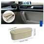 Boîte de rangement pour voiture - Support de coude réglable - Multifonction - Pour accoudoir - 18,5 x 7,5 x 7 cm - Beige
