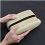 Boîte de rangement pour voiture - Support de coude réglable - Multifonction - Pour accoudoir - 18,5 x 7,5 x 7 cm - Beige