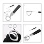 Porte-clés de voiture en cuir avec strass pailletés - Porte-clés universel avec porte-clés et tournevis - Accessoires de voiture