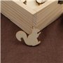 100pcs Décor en Bois Embellissements Copeaux de Bois Décoratifs Écureuil Champignon Feuille Formes Tranches de Bois Ornements po