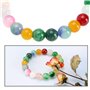 100pcs Perles Rondes de Pierres Précieuses Naturelles Perles de Bracelet Collier Accessoires Décoratifs pour Fabrication de Bijo