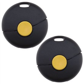 2pcs Étui à Clés de Voiture 1 Bouton Compatible avec Smart 450 Fortwo Remplacement sans Clé Entrée Intelligente Télécommande Por