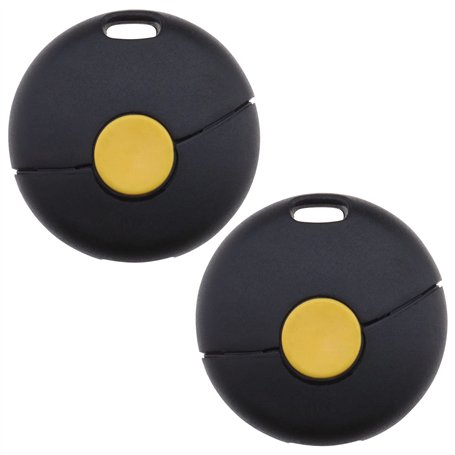 2pcs Étui à Clés de Voiture 1 Bouton Compatible avec Smart 450 Fortwo Remplacement sans Clé Entrée Intelligente Télécommande Por