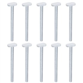10pcs M8x100mm Filetage T Fente Outil de Fixation Goujon Drop-in T-Écrou Coulissant Vis Boulon en Acier au Carbone Zingué pour 3
