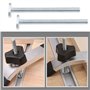 10pcs M8x100mm Filetage T Fente Outil de Fixation Goujon Drop-in T-Écrou Coulissant Vis Boulon en Acier au Carbone Zingué pour 3