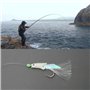 15pcs Matériel de Pêche en Mer Lumineux Crochet de Tête de Poisson en Soie Multicolore Accessoires de Crochet de Plume Tête de P