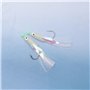15pcs Matériel de Pêche en Mer Lumineux Crochet de Tête de Poisson en Soie Multicolore Accessoires de Crochet de Plume Tête de P