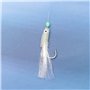 15pcs Matériel de Pêche en Mer Lumineux Crochet de Tête de Poisson en Soie Multicolore Accessoires de Crochet de Plume Tête de P