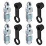 4pcs Vis de Purge M10x1mm avec Bouchon Anti-poussière pour Étrier de Frein à Disque Vis d'échappement Vis de Purge en Métal Galv