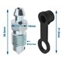 4pcs Vis de Purge M10x1mm avec Bouchon Anti-poussière pour Étrier de Frein à Disque Vis d'échappement Vis de Purge en Métal Galv