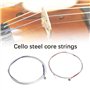 OTOTEC Jeu de Cordes Universelles pour Violoncelle (ADGC) Noyau en Acier Nickelé Accessoires d'enroulement avec Tête Sphérique p