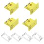 OTOTEC 4 Jeux de Connecteurs de Fils de Thermocouple de Type K avec Panneau Mini Prise Jaune avec Installation Sur Panneau 21x24