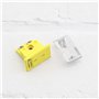 OTOTEC 4 Jeux de Connecteurs de Fils de Thermocouple de Type K avec Panneau Mini Prise Jaune avec Installation Sur Panneau 21x24