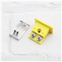OTOTEC 4 Jeux de Connecteurs de Fils de Thermocouple de Type K avec Panneau Mini Prise Jaune avec Installation Sur Panneau 21x24