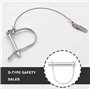 OTOTEC 4 Lot Goupilles Fendues en Forme de D pour Verrouillage Arbre de Tuyau de 12 mm Goupille Accouplement de Sécurité en D Zi