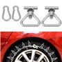 OTOTEC Lot de 4 écrous à œil en T en Acier Inoxydable M10 avec Mousquetons pour Fixation de Charge Compatibles avec VW T5 T6
