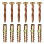 OTOTEC 50pcs Ancrage Mural en Acier avec Vis 6x32mm Fixations pour Cloisons Sèches Ancrage 5x40mm Vis pour Mur en Béton Mur Creu