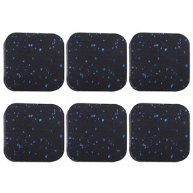 EMSea 6pcs 10cm Tapis de Roulant Absorbant Chocs en Caoutchouc Coussin de Sol Équipement Fitness Gym