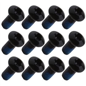 EMSea Lot de 12 boulons de Rotor de Frein à Disque M5 x 10 mm - Vis de Frein T25 pour VTT
