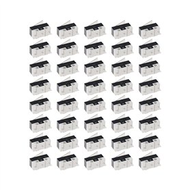 EMSea 40pcs Micro Interrupteur de Fin de Course Longue Charnière Levier AC 125V 2A 3 Broches SPDT pour Appareils Ménagers Audio
