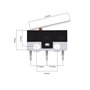 EMSea 40pcs Micro Interrupteur de Fin de Course Longue Charnière Levier AC 125V 2A 3 Broches SPDT pour Appareils Ménagers Audio 