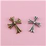 EMSea 60pcs Croix Nail Art Charms en Métal 3D Punk Ornements d'ongles pour Manucure Nail Art Artisanat DIY Accessoires Décoratio