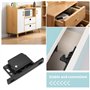 EMSea 2pcs Loquet de Porte d'armoire avec Vis Loquets de Tiroir Camping-Car Accessoires Retenue de Porte de Caravane Remplacemen