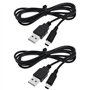 EMSea 2pcs Cordon de Câble de Chargeur d'alimentation USB Remplacement Compatible avec Nintendo DSI/3DS/3DS XL/NEW 3DS/NEW 3DS X