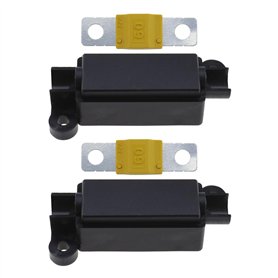 EMSea Lot de 2 porte-fusibles Midi et 2 fusibles Midi 60 A pour voitures