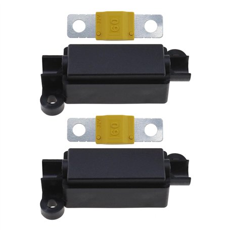 EMSea Lot de 2 porte-fusibles Midi et 2 fusibles Midi 60 A pour voitures