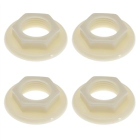 Lot de 4 robinets d'évier - Écrou arrière - 1/2" BSP - En plastique - Accessoires pour salle de bain - Robinets mitigeurs à brid