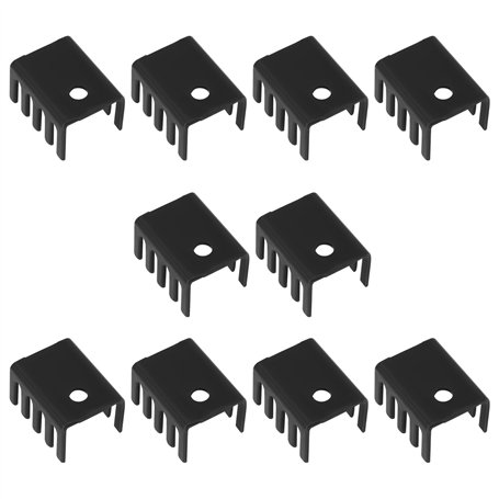 EMSea 10 Pièces Kit D'installation de Dissipateur Thermique pour Transistor en Alliage D'aluminium TO220 19x14x10mm Ouverture 3m