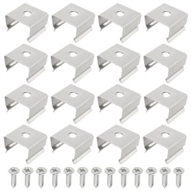 EMSea Lot de 50 Clips de Montage pour Cordon Lumineux LED en Acier Inoxydable pour Bandes LED de 9