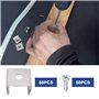 EMSea Lot de 50 Clips de Montage pour Cordon Lumineux LED en Acier Inoxydable pour Bandes LED de 9,5 à 12 Mm (13 X 11 X 9 Mm)