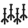 EMSea 4PCS Boulons en Nylon pour Tige de Bobine Compatible avec XP Deus Le Détecteur de Métaux Souterrain M6 X 50 Mm avec Rondel
