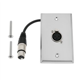 EMSea Plaque Murale XLR sans Soudure en Acier Inoxydable 11