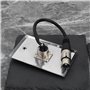 EMSea Plaque Murale XLR sans Soudure en Acier Inoxydable 11,4 X 7 Cm Plaque Murale XLR 1 Port Plaque Murale Audio Femelle Vers F