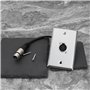 EMSea Plaque Murale XLR sans Soudure en Acier Inoxydable 11,4 X 7 Cm Plaque Murale XLR 1 Port Plaque Murale Audio Femelle Vers F