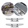 YINETTECH 2pcs Taquets d'amarrage à 2 Trous Acier Inoxydable 316 6 Pouces 6 Pouces pour Bateaux Sécurisation du Quai