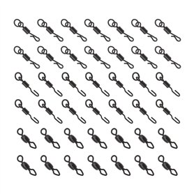 YINETTECH Lot de 60 émerillons pour pêche à la carpe - Connecteurs pivotants à changement rapide - 3 types de connecteurs de lig