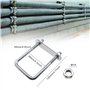 YINETTECH 8pcs Boulons en U Carrés Polyvalents avec Supports Plaque et d'écrou Boulons de Remorque Toit 20x60x120mm Filetage M10