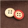 YINETTECH 150pcs Boutons Ronds en Bois 15mm 4 Trous Boutons de Couture Décoration pour DIY Couture Artisanat Tricot Costume Chem