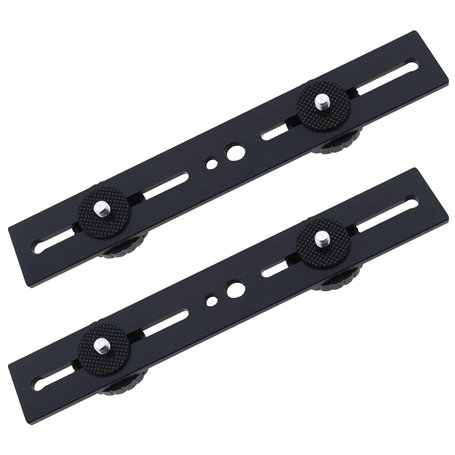YINETTECH 2pcs Support de Caméra Double Flash Remplacement 2 Support de Flash Support de Lumière de Caméra avec 1/4 Vis Accessoi