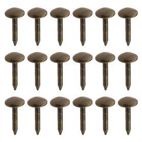 YINETTECH Lot de 200 clous ronds à tête bombée en laiton antique pour meubles