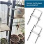YINETTECH Lot de 4pcs Boulons en U Carrés M8 en Acier Inoxydable 304 avec Écrous et Rondelles de 42mm de Largeur Intérieure pour