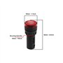 YINETTECH Lot de 5 voyants lumineux rouges AC/DC 22 mm avec buzzer sur panneau d'alarme clignotante LED rouge pour panneau de co