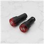 YINETTECH Lot de 5 voyants lumineux rouges AC/DC 22 mm avec buzzer sur panneau d'alarme clignotante LED rouge pour panneau de co