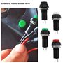 YINETTECH 4 Pièces Interrupteur à Bouton de Klaxon de Voiture à 2 Broches Interrupteur à Bouton de Réinitialisation Automatique 