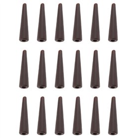 YINETTECH 100 Pcs 25mm Cône Marron Tuyau de Pêche Longue Queue Caoutchoucs Carpe Matériel de Pêche en Caoutchouc Plate-Forme Côn